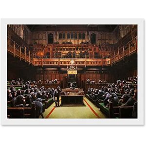 Artery8 Banksy Devolved Parliament Chimps Apes Graffiti Painting Artwork Framed Wall Art Print A4 Artery8 Banksy Devolved Parliament Chimps Apes Graffiti Painting Artwork Framed Wall Art Print A4