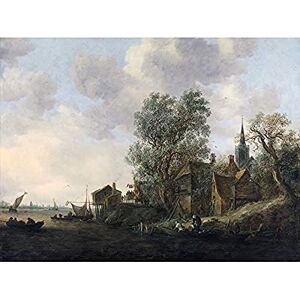 Artery8 Van Goyen View Town On A River Landscape Painting Unframed Wall Art Print Poster Home Decor Premium Artery8 Van Goyen View Town On A River Landscape Painting Unframed Wall Art Print Poster Home Decor Premium