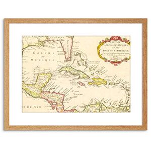 Wee Blue Coo 9x7 '' MAP GULF MEXICO CARIBBEAN SEA AMERICA CUBA 1754 FRAMED ART PRINT F97X515 Wee Blue Coo 9x7 '' MAP GULF MEXICO CARIBBEAN SEA AMERICA CUBA 1754 FRAMED ART PRINT F97X515