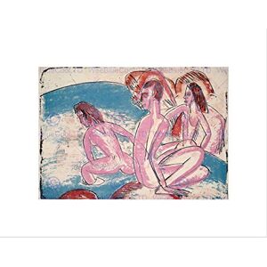 Wee Blue Coo Ernst Ludwig Kirchner German Three Bathers Stones Wall Art Print Wee Blue Coo Ernst Ludwig Kirchner German Three Bathers Stones Wall Art Print