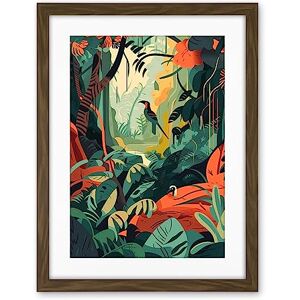 Artery8 Amazon Rainforest Diverse Flora and Tropical Birds Artwork Framed Wall Art Print 18X24 Inch Artery8 Amazon Rainforest Diverse Flora and Tropical Birds Artwork Framed Wall Art Print 18X24 Inch