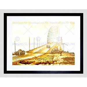 Wee Blue Coo Paintings War Scene WWII UK Arnhem Bridge Netherlands Framed Wall Art Print Wee Blue Coo Paintings War Scene WWII UK Arnhem Bridge Netherlands Framed Wall Art Print