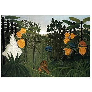 Wee Blue Coo Painting Henri Rousseau The Repast Of The Lion Wall Art Print Wee Blue Coo Painting Henri Rousseau The Repast Of The Lion Wall Art Print