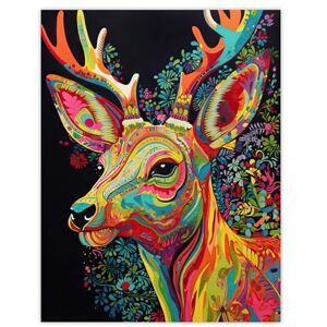 Artery8 Reindeer Rainbow Abstract Floral Pattern Stag Head Vibrant Bold Bright Colourful Painting Large Wall Art Poster Print Thick Paper 18X24 Inch Artery8 Reindeer Rainbow Abstract Floral Pattern Stag Head Vibrant Bold Bright Colourful Painting Large Wall Art Poster Print Thick Paper 18X24 Inch