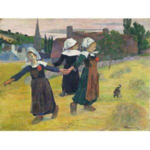 Fine Art Prints Paul Gauguin Breton Girls Dancing Pont Aven Large Wall Art Print Canvas Premium Poster Mural Fine Art Prints Paul Gauguin Breton Girls Dancing Pont Aven Large Wall Art Print Canvas Premium Poster Mural