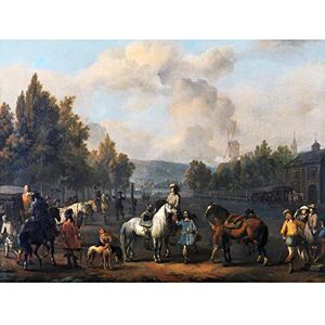 Artery8 Johannes Lingelbach Riding School Horse Painting Unframed Wall Art Print Poster Home Decor Premium Artery8 Johannes Lingelbach Riding School Horse Painting Unframed Wall Art Print Poster Home Decor Premium