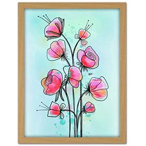 Artery8 Abstract Flowers Colourful Watercolour Painting Artwork Framed Wall Art Print 18X24 Inch Artery8 Abstract Flowers Colourful Watercolour Painting Artwork Framed Wall Art Print 18X24 Inch