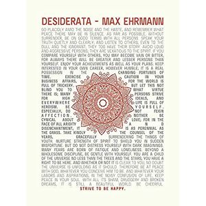 Wee Blue Coo Desiderata Ehrman Mandala Unframed Art Print Poster Wall Decor 12X16 Inch Wee Blue Coo Desiderata Ehrman Mandala Unframed Art Print Poster Wall Decor 12X16 Inch