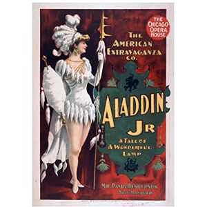 Wee Blue Coo Theatre Aladdin Stage Play Chicago Opera USA Vintage Wall Art Print Wee Blue Coo Theatre Aladdin Stage Play Chicago Opera USA Vintage Wall Art Print