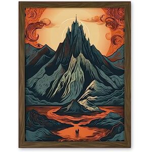 Artery8 Erebor The Lonely Mountain Landscape Illustration Artwork Framed Wall Art Print 18X24 Inch Artery8 Erebor The Lonely Mountain Landscape Illustration Artwork Framed Wall Art Print 18X24 Inch