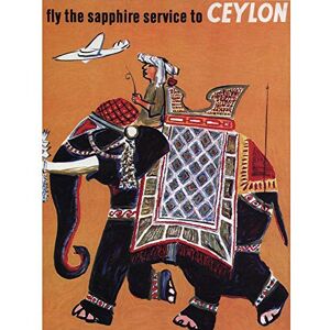 Wee Blue Coo Travel Tourism Sapphire Ceylon Sri Lanka Elephant Mahout Art Print Poster Wall Decor 12X16 Inch Wee Blue Coo Travel Tourism Sapphire Ceylon Sri Lanka Elephant Mahout Art Print Poster Wall Decor 12X16 Inch