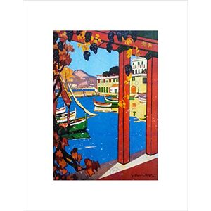 Wee Blue Coo Painting Port Harbour Cote D'azur France Sea Boat Wall Art Print Wee Blue Coo Painting Port Harbour Cote D'azur France Sea Boat Wall Art Print