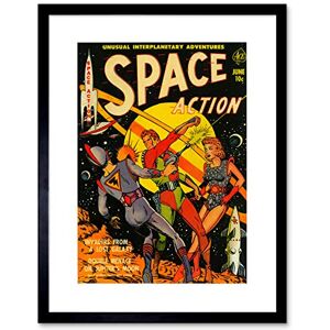 Wee Blue Coo Comic Book Super Hero Cover Space Action 2 Vintage Retro Framed Wall Art Print Wee Blue Coo Comic Book Super Hero Cover Space Action 2 Vintage Retro Framed Wall Art Print