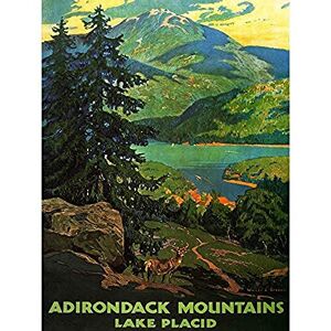 Wee Blue Coo TRAVEL TOURISM ADIRONDACK MOUNTAINS LAKE PLACID USA TREE 18x24 INCH ART POSTER PRINT PICTURE LV7472 Wee Blue Coo TRAVEL TOURISM ADIRONDACK MOUNTAINS LAKE PLACID USA TREE 18x24 INCH ART POSTER PRINT PICTURE LV7472
