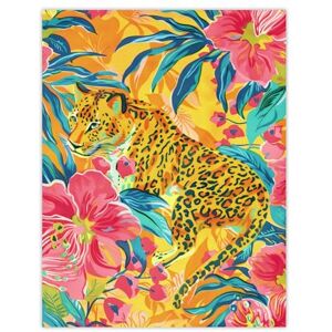 Artery8 Leopard in Pink Lily Jungle Vibrant Painting For Living Room Large Wall Art Poster Print Thick Paper 18X24 Inch Artery8 Leopard in Pink Lily Jungle Vibrant Painting For Living Room Large Wall Art Poster Print Thick Paper 18X24 Inch