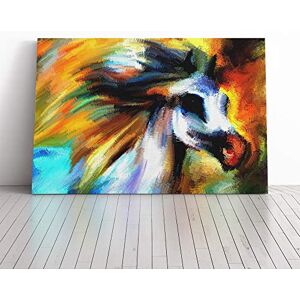 Big Box Art Wall Horse Abstract Art Canvas Print Gallery Wrapped 30mm Frame Wall Art 24x16 inches Ready to Hang Abstract Animals Picture Living Room Bedroom Lounge Office Big Box Art Wall Horse Abstract Art Canvas Print Gallery Wrapped 30mm Frame Wall Art 24x16 inches Ready to Hang Abstract Animals Picture Living Room Bedroom Lounge Office