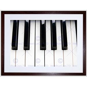 Wee Blue Coo Piano Keys Black White Close Up Music Picture Framed Wall Art Print Wee Blue Coo Piano Keys Black White Close Up Music Picture Framed Wall Art Print