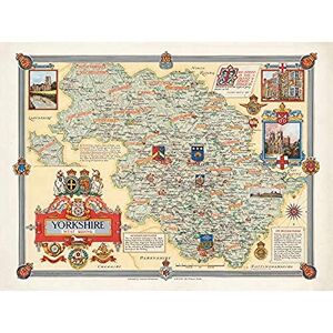 Artery8 Map Clegg 1946 West Riding Yorkshire Pictorial Unframed Wall Art Print Poster Home Decor Premium Artery8 Map Clegg 1946 West Riding Yorkshire Pictorial Unframed Wall Art Print Poster Home Decor Premium