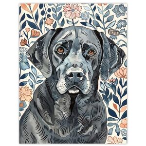 Artery8 Dog Lover Labrador Retriever Floral Watercolour Living Room Extra Large XL Wall Art Poster Print Artery8 Dog Lover Labrador Retriever Floral Watercolour Living Room Extra Large XL Wall Art Poster Print