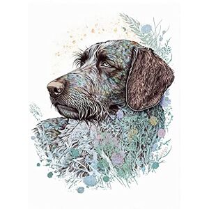 Artery8 German Wirehead Pointer Dog Nature Spirit Animal Modern Multicoloured Illustration Large Wall Art Poster Print Thick Paper 18X24 Inch Artery8 German Wirehead Pointer Dog Nature Spirit Animal Modern Multicoloured Illustration Large Wall Art Poster Print Thick Paper 18X24 Inch