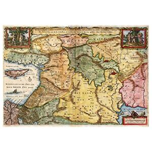 Wee Blue Coo Map Antique Near East Visscher Holy Land Wall Art Print Wee Blue Coo Map Antique Near East Visscher Holy Land Wall Art Print