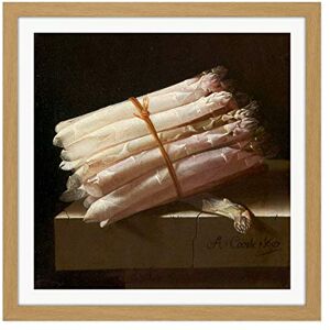 Artery8 Adriaen Coorte Still Life With Asparagus Painting Square Wooden Framed Wall Art Print Picture 16X16 Inch Artery8 Adriaen Coorte Still Life With Asparagus Painting Square Wooden Framed Wall Art Print Picture 16X16 Inch