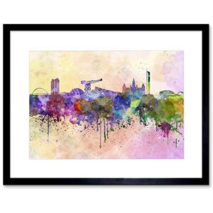 Wee Blue Coo Painting Cityscape Paint Splash Skyline Glasgow Framed Wall Art Print Wee Blue Coo Painting Cityscape Paint Splash Skyline Glasgow Framed Wall Art Print