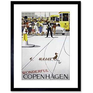 Wee Blue Coo 9x7 '' TRAVEL COPENHAGEN SMILING DUCK VINTAGE AD RETRO FRAMED ART PRINT F97X1221 Wee Blue Coo 9x7 '' TRAVEL COPENHAGEN SMILING DUCK VINTAGE AD RETRO FRAMED ART PRINT F97X1221
