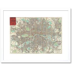 Wee Blue Coo Map Illustrated Antique Philip London Framed Wall Art Print Wee Blue Coo Map Illustrated Antique Philip London Framed Wall Art Print