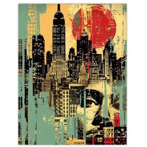 Artery8 Watching The Sun Set Abstract Cityscape Living Room Large Wall Art Poster Print Thick Paper 18X24 Inch Artery8 Watching The Sun Set Abstract Cityscape Living Room Large Wall Art Poster Print Thick Paper 18X24 Inch