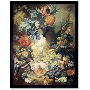 Artery8 Van Os Still Life Flowers Fruits Birds Painting Art Print Framed Poster Wall Decor 12x16 inch Artery8 Van Os Still Life Flowers Fruits Birds Painting Art Print Framed Poster Wall Decor 12x16 inch