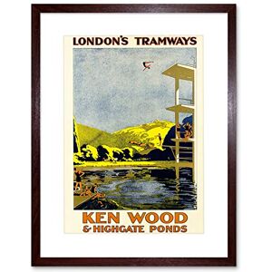 Wee Blue Coo Travel Tram London Highgate Ponds Hampstead Heath Picture Framed Wall Art Print Wee Blue Coo Travel Tram London Highgate Ponds Hampstead Heath Picture Framed Wall Art Print