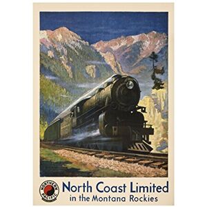 Wee Blue Coo Travel Transport North Coast Rockies Train Bozeman Wall Art Print Wee Blue Coo Travel Transport North Coast Rockies Train Bozeman Wall Art Print