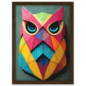 Doppelganger33 LTD Geometric Rainbow Owl Picture Abstract Multi Coloured Artwork Framed A3 Wall Art Print Doppelganger33 LTD Geometric Rainbow Owl Picture Abstract Multi Coloured Artwork Framed A3 Wall Art Print