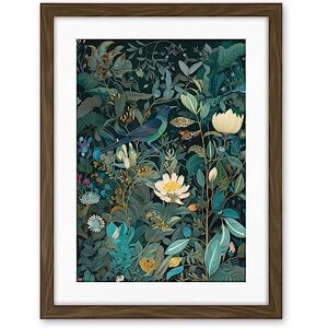 Artery8 Audubon Style Birds in Blooming Wildflower Field Artwork Framed Wall Art Print 18X24 Inch Artery8 Audubon Style Birds in Blooming Wildflower Field Artwork Framed Wall Art Print 18X24 Inch