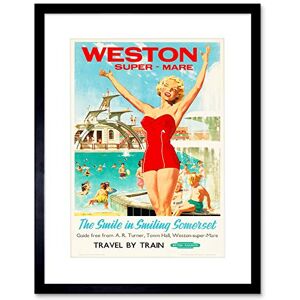 Wee Blue Coo TRAVEL WESTON SUPER MARE SOMERSET UK POOL SUN SWIM FUN TRAIN ART PRINT B12X7338 Wee Blue Coo TRAVEL WESTON SUPER MARE SOMERSET UK POOL SUN SWIM FUN TRAIN ART PRINT B12X7338