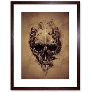 Wee Blue Coo Painting Drawing Tattoo Creepy Skull Gothic Grunge Framed Wall Art Print Wee Blue Coo Painting Drawing Tattoo Creepy Skull Gothic Grunge Framed Wall Art Print