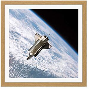 Fine Art Prints Space NASA Shuttle Atlantis Over Earth Photo Square Wooden Framed Wall Art Print Picture 16X16 Inch Fine Art Prints Space NASA Shuttle Atlantis Over Earth Photo Square Wooden Framed Wall Art Print Picture 16X16 Inch