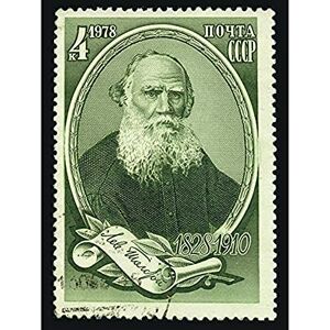 Fine Art Prints Stamp USSR 4 Four Kopek Author Leo Tolstoy Unframed Wall Art Print Poster Home Decor Premium Fine Art Prints Stamp USSR 4 Four Kopek Author Leo Tolstoy Unframed Wall Art Print Poster Home Decor Premium