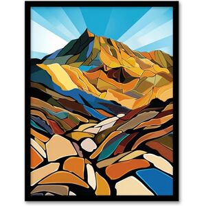 Artery8 Stylised Scafell Pike Mountain Peaks Landscape Living Room Artwork Framed Wall Art Print 18X24 Inch Artery8 Stylised Scafell Pike Mountain Peaks Landscape Living Room Artwork Framed Wall Art Print 18X24 Inch