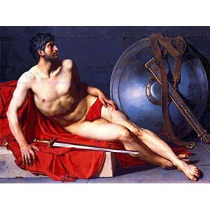 Wee Blue Coo Painting Portrait Study Drouais Wounded Roman Soldier Wall Art Print Wee Blue Coo Painting Portrait Study Drouais Wounded Roman Soldier Wall Art Print