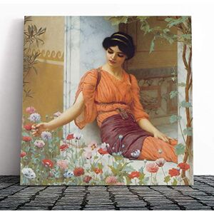 Big Box Art Canvas Print Wall Art John William Godward Summer Flowers Mounted & Stretched Box Frame Picture Home Decor for Kitchen, Living Room, Bedroom, Hallway, Muli-Colour, 14x14 Inch Big Box Art Canvas Print Wall Art John William Godward Summer Flowers Mounted & Stretched Box Frame Picture Home Decor for Kitchen, Living Room, Bedroom, Hallway, Muli-Colour, 14x14 Inch