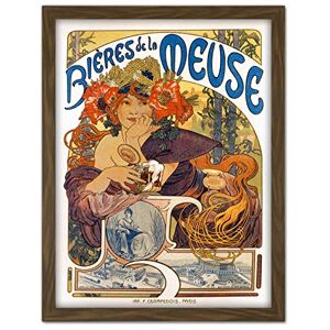 Wee Blue Coo Beer Of The Meuse Paris France Vintage Artwork Framed Wall Art Print 18X24 Inch Wee Blue Coo Beer Of The Meuse Paris France Vintage Artwork Framed Wall Art Print 18X24 Inch