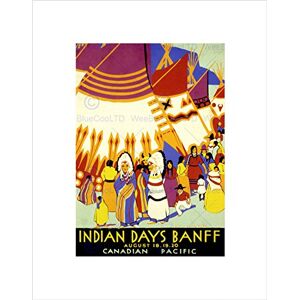 Wee Blue Coo Travel Canada Native American Indian Tipi Banff Wall Art Print Wee Blue Coo Travel Canada Native American Indian Tipi Banff Wall Art Print