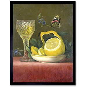 Artery8 Van Os Still Life Lemon And Cut Glass Painting Art Print Framed Poster Wall Decor 12x16 inch Artery8 Van Os Still Life Lemon And Cut Glass Painting Art Print Framed Poster Wall Decor 12x16 inch