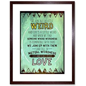 Wee Blue Coo 9x7 '' MUTUAL WEIRDNESS CALL IT LOVE QUOTE TEXTURE FRAMED ART PRINT F97X1920 Wee Blue Coo 9x7 '' MUTUAL WEIRDNESS CALL IT LOVE QUOTE TEXTURE FRAMED ART PRINT F97X1920
