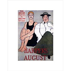 Wee Blue Coo Harper Magazine Sawyer Twain USA Vintage Retro Advert Wall Art Print Wee Blue Coo Harper Magazine Sawyer Twain USA Vintage Retro Advert Wall Art Print