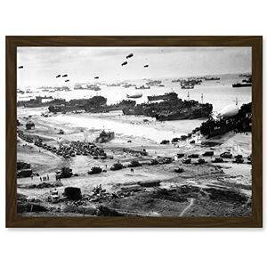 Artery8 WWII World War US Landing Ships Omaha Beach D-Day 1944 Photo Artwork Framed Wall Art Print A4 Artery8 WWII World War US Landing Ships Omaha Beach D-Day 1944 Photo Artwork Framed Wall Art Print A4