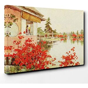 Big Box Art Canvas Print Wall Art Ella Du Cane Japanese Oriental Azaleas, Nagaoka El Japon Mounted Stretched Framed Picture Home Decor for Kitchen, Living Room, Bedroom, Multi-Colour, 24x16 Inch Big Box Art Canvas Print Wall Art Ella Du Cane Japanese Oriental Azaleas, Nagaoka El Japon Mounted Stretched Framed Picture Home Decor for Kitchen, Living Room, Bedroom, Multi-Colour, 24x16 Inch