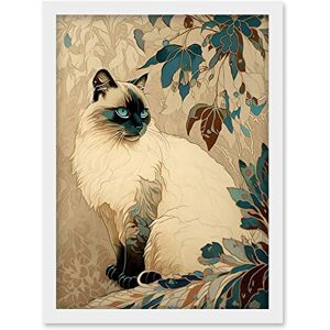 Artery8 - Blue Point Ragdoll Cat - Plant Pattern Artery8 - Blue Point Ragdoll Cat - Plant Pattern